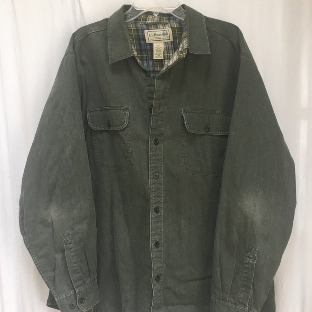 L.L. Bean Men's heavyweight flannel-lined XL